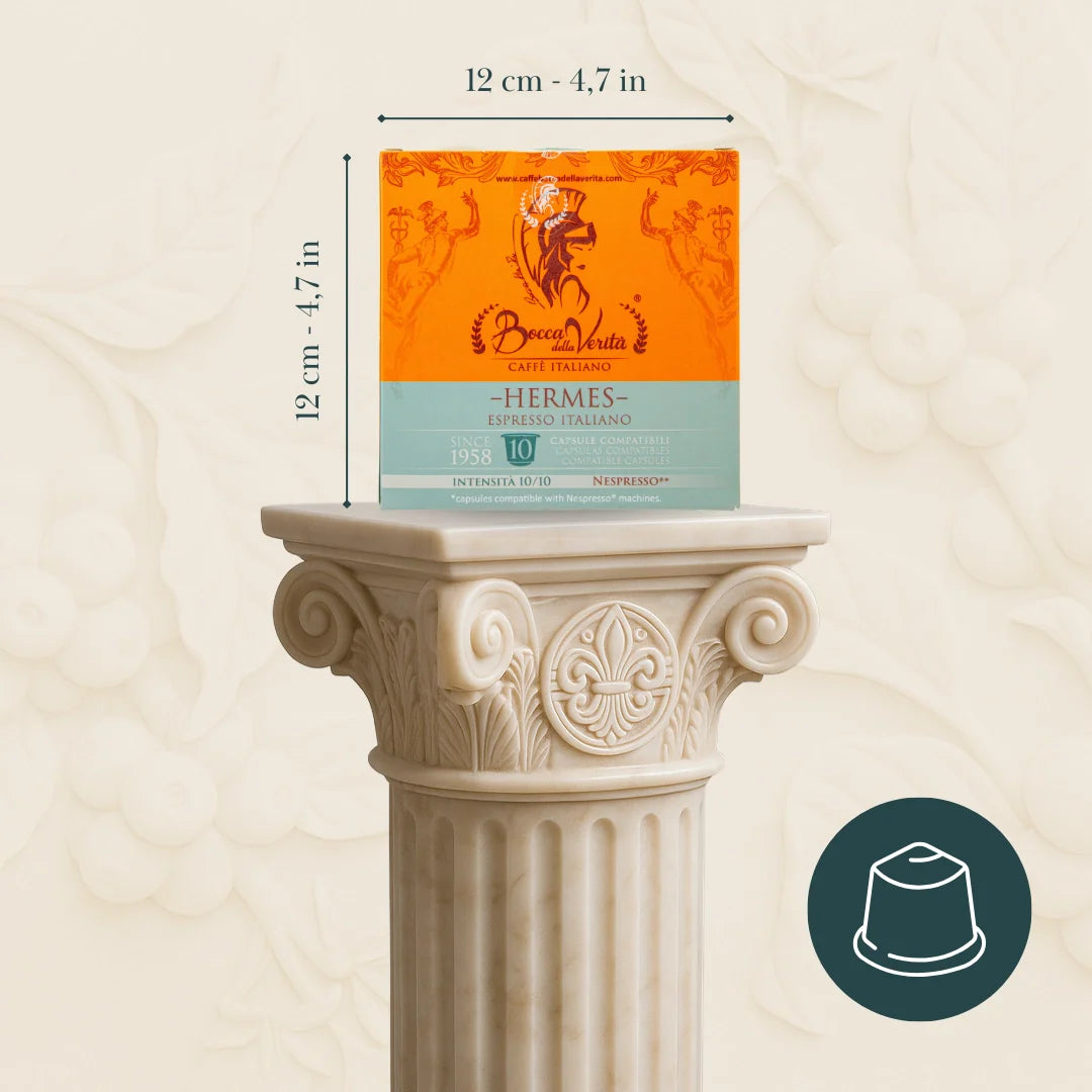 Caja de café Bocca della Verità Hermes Espresso Italiano,  cápsulas compatibles con Nespresso