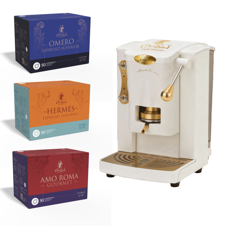 PROMOZIONE  “Thomas” Macchina da Caffè ESE 44mm Bocca della Verità® + 150pz Degustazione Cialde