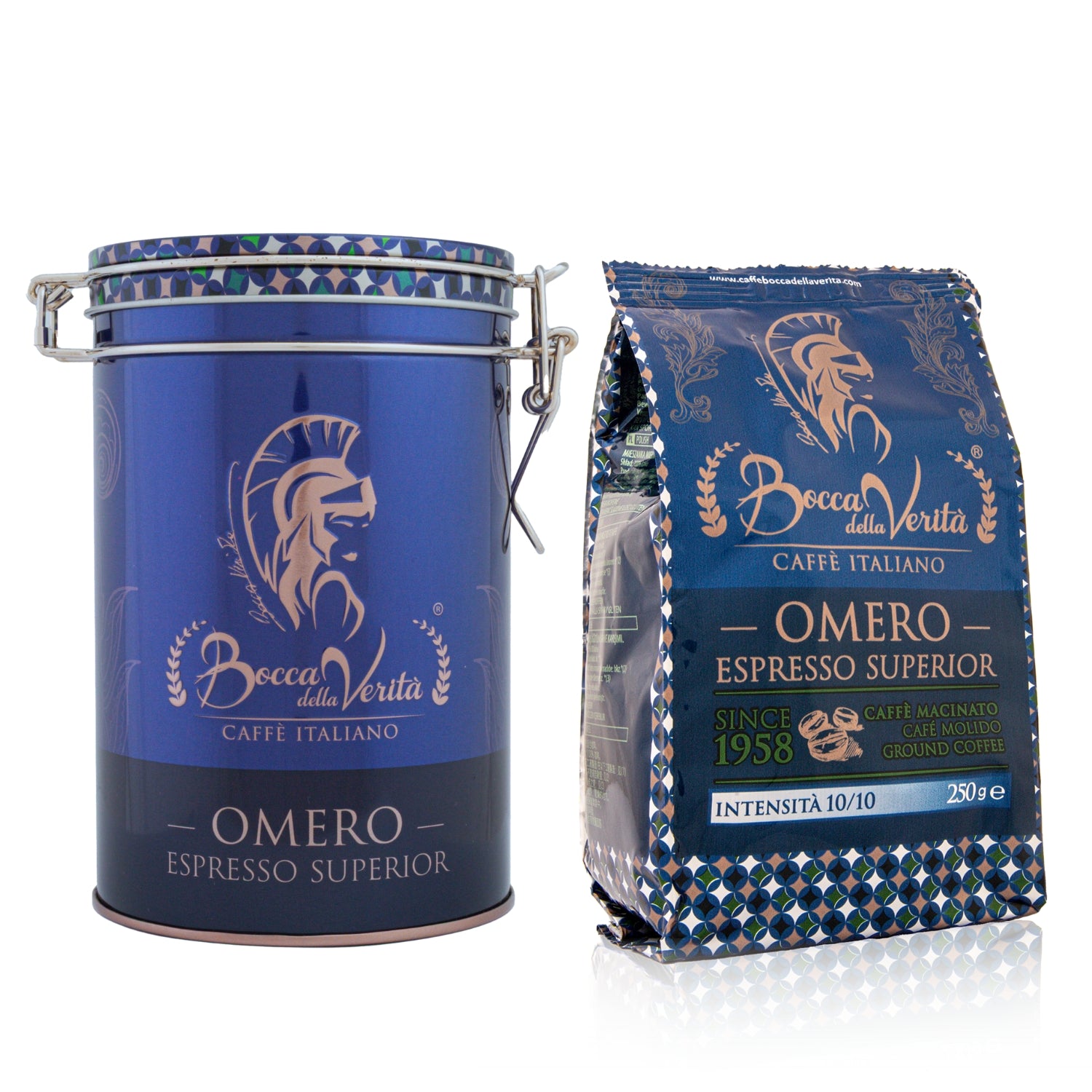 LATTINA Decorativa in Alluminio con Chiusura Ermetica CON CAFFÈ Macinato di 250G