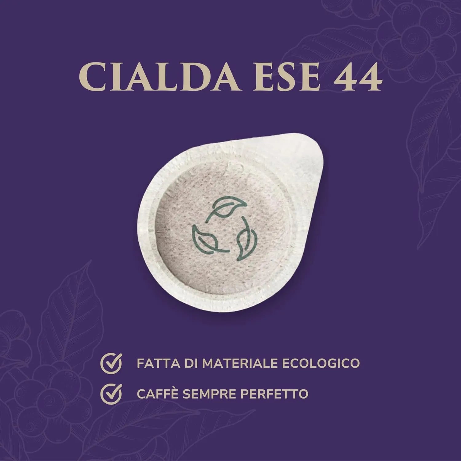 “Amo Roma” Gourmet Cialde Pods ESE 44mm 50% Arabica 50% Robusta
