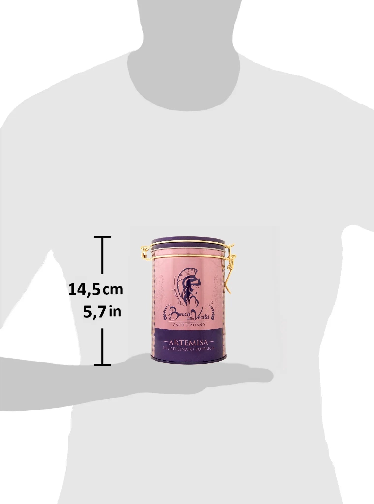 Lattina Decorativa in Alluminio con Chiusura Ermetica per Caffè di 250G