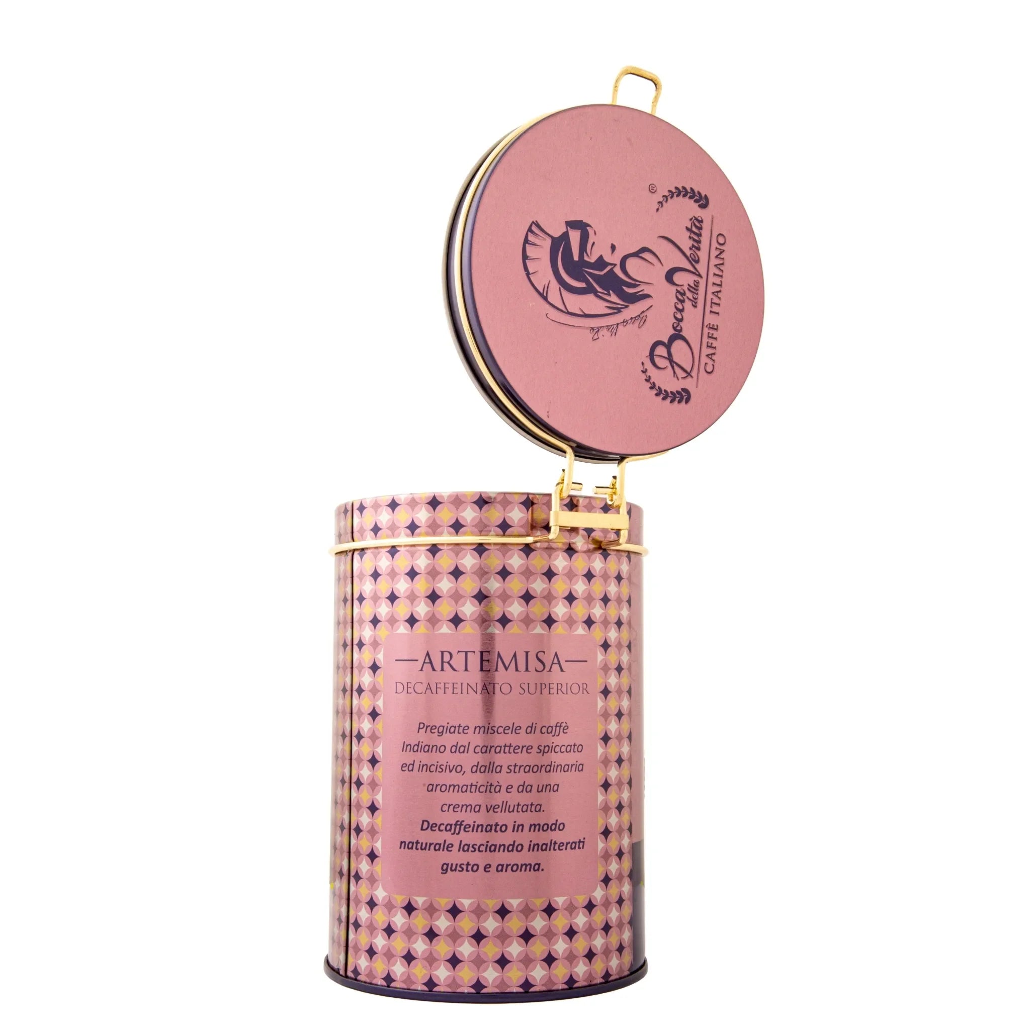 Lattina Decorativa in Alluminio con Chiusura Ermetica per Caffè di 250G