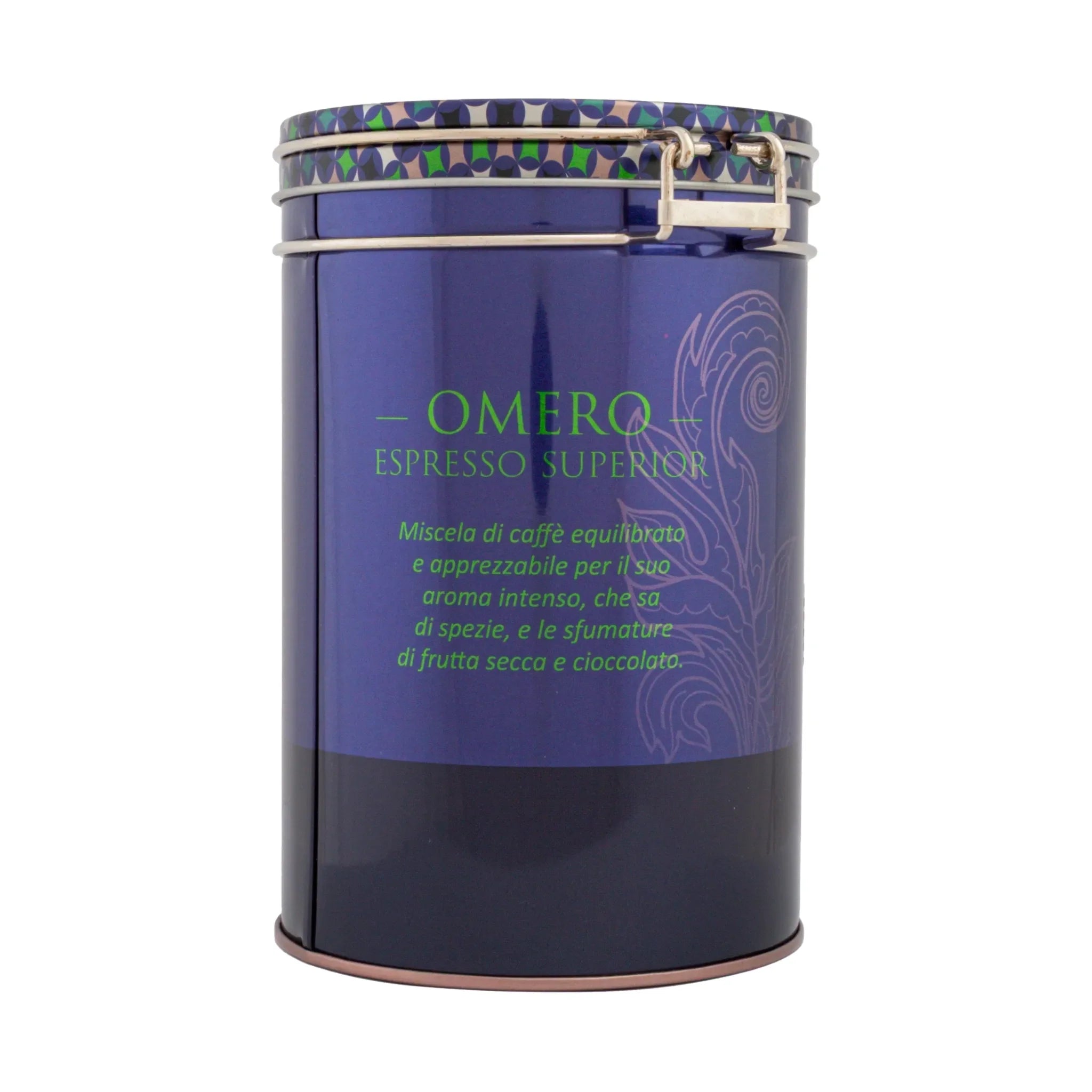 LATTINA Decorativa in Alluminio con Chiusura Ermetica CON CAFFÈ Macinato di 250G