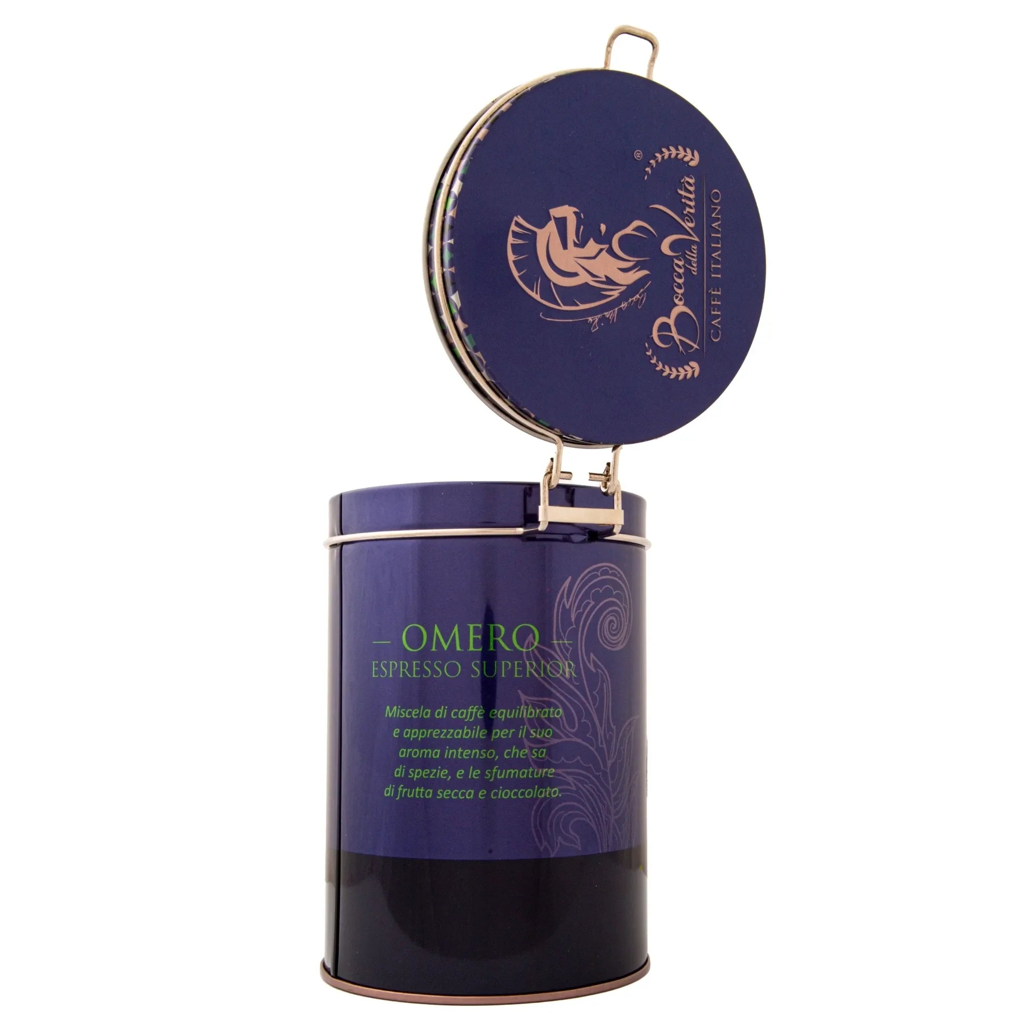 Lattina Decorativa in Alluminio con Chiusura Ermetica per Caffè di 250G