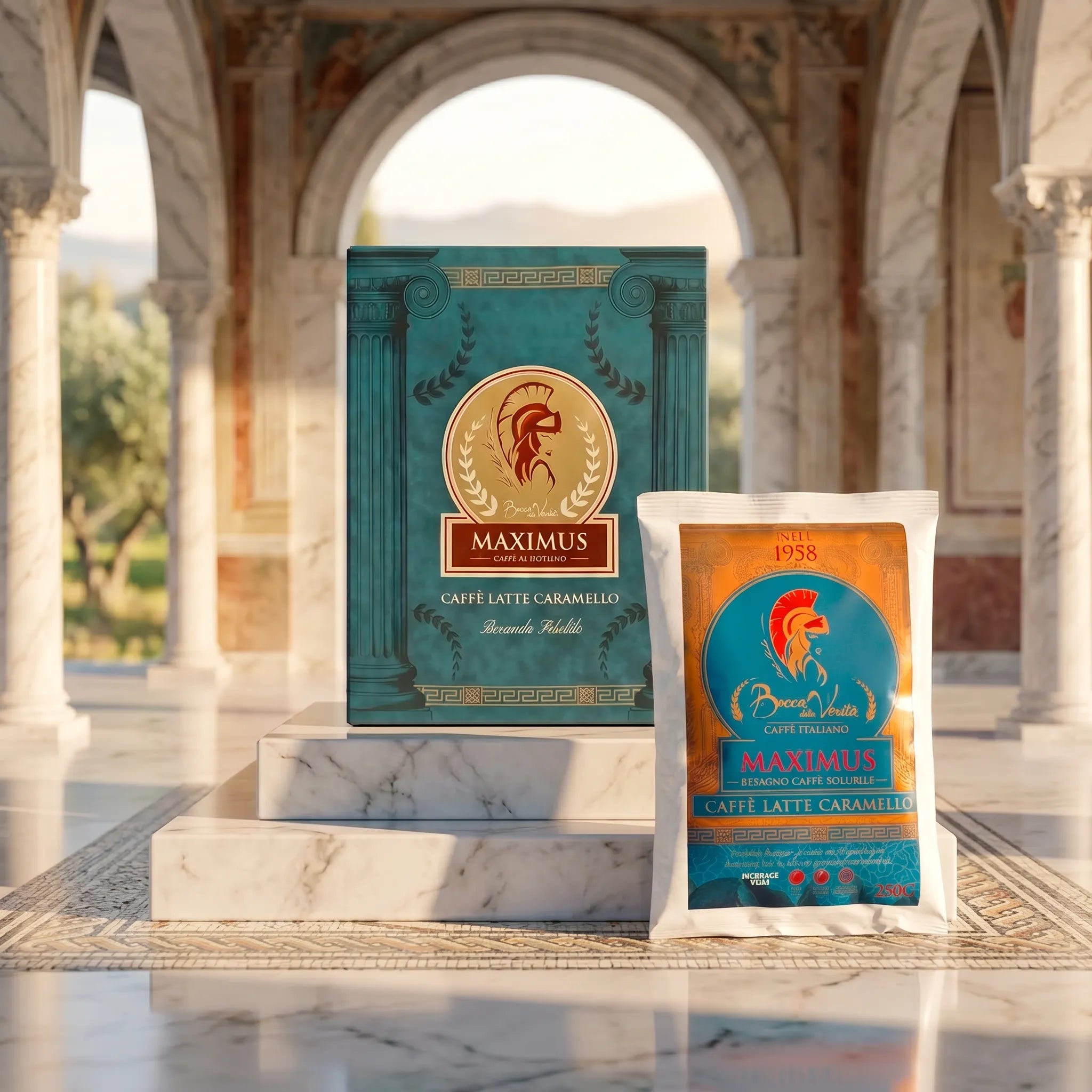 Ginseng Caramel Latte, Polvere Solubile, Sacchetto da 250 g, Prodotto in Italia