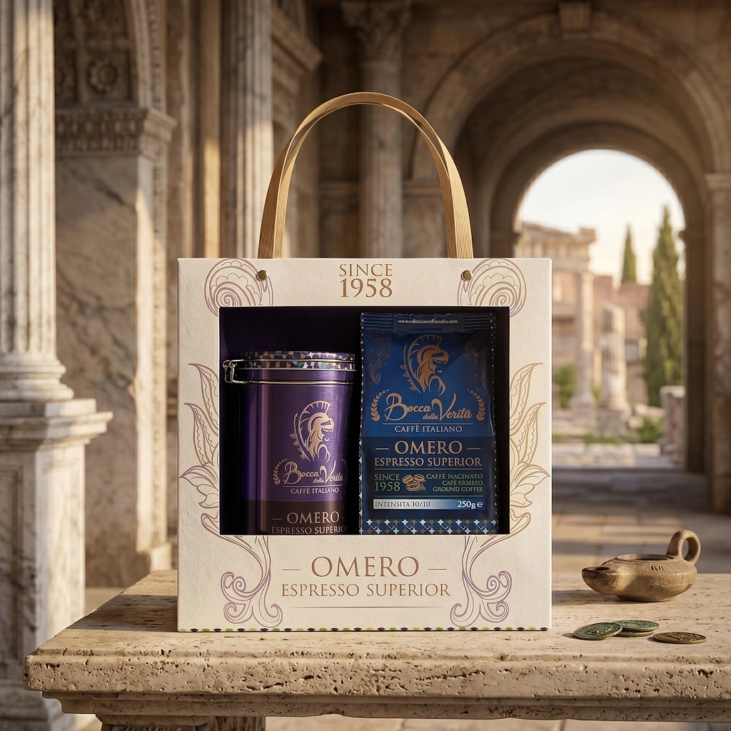 LATTINA Decorativa in Alluminio con Chiusura Ermetica CON CAFFÈ Macinato di 250G 30% Arabica 70% Robusta